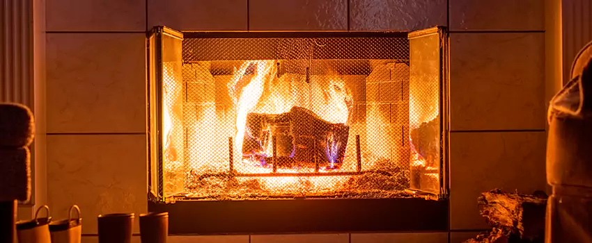Mendota Hearth Landscape Fireplace Installation in Darien, Illinois