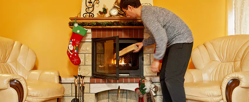 Rusted Metal Fireplace Restoration in Darien, Illinois