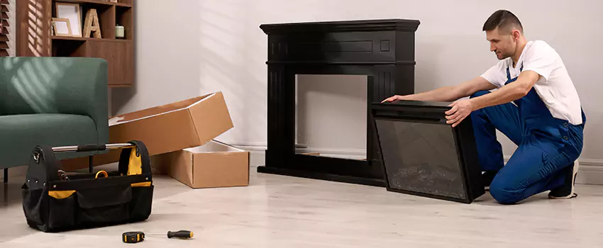 Old Rusted Metal Fireplace Repair And Replacement in Darien, IL